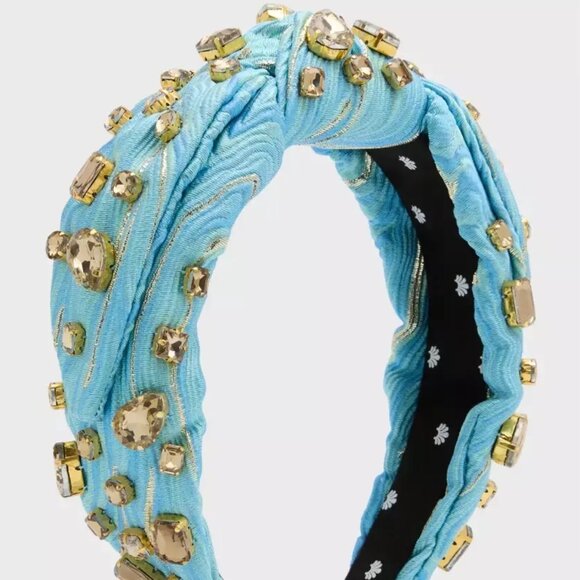 Lele Sadoughi Ocean Cove Oversized Crystal Veronica Embellished Knotted Headband main image 8
